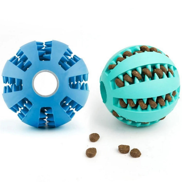 Interactive Rubber Dog Ball Toy – Chew, Clean Teeth & Snack Dispenser