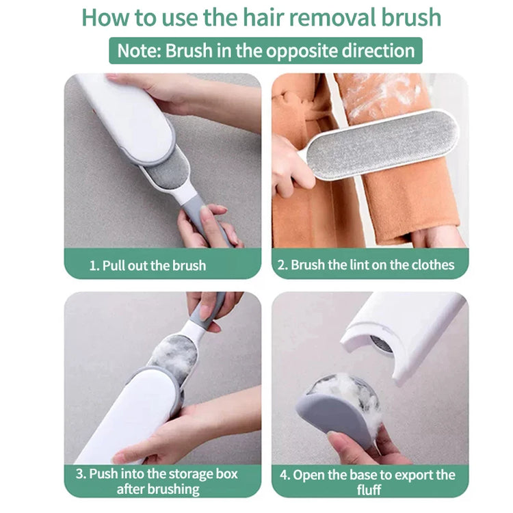 Magic Clothes Lint Remover | Reusable Pet Cat Hair Fur Roller Brush | Static Dusting Cleaning Brushes | Manual Cleaner Tool