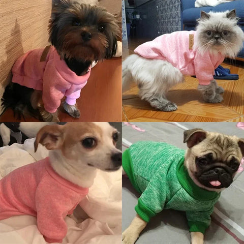 Dog Clothes For Medium Small Dogs Puppy Soft Sweater Autumn Winter Warm Clothing Pet Coat Sweatshirt XS-2XL