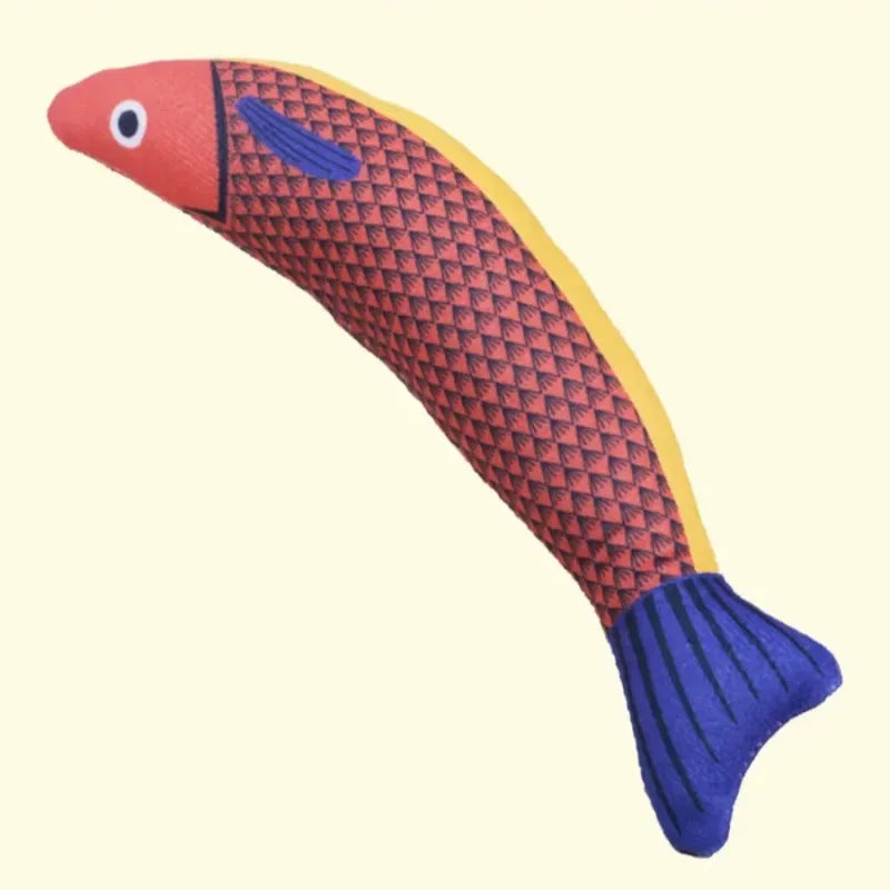 Cat Toy | Saury Fish Plush | Crinkle Sound | Catnip Kicker Toy | Interactive Teeth Grinding | Kitten Chew Toy | Pet Play Supply