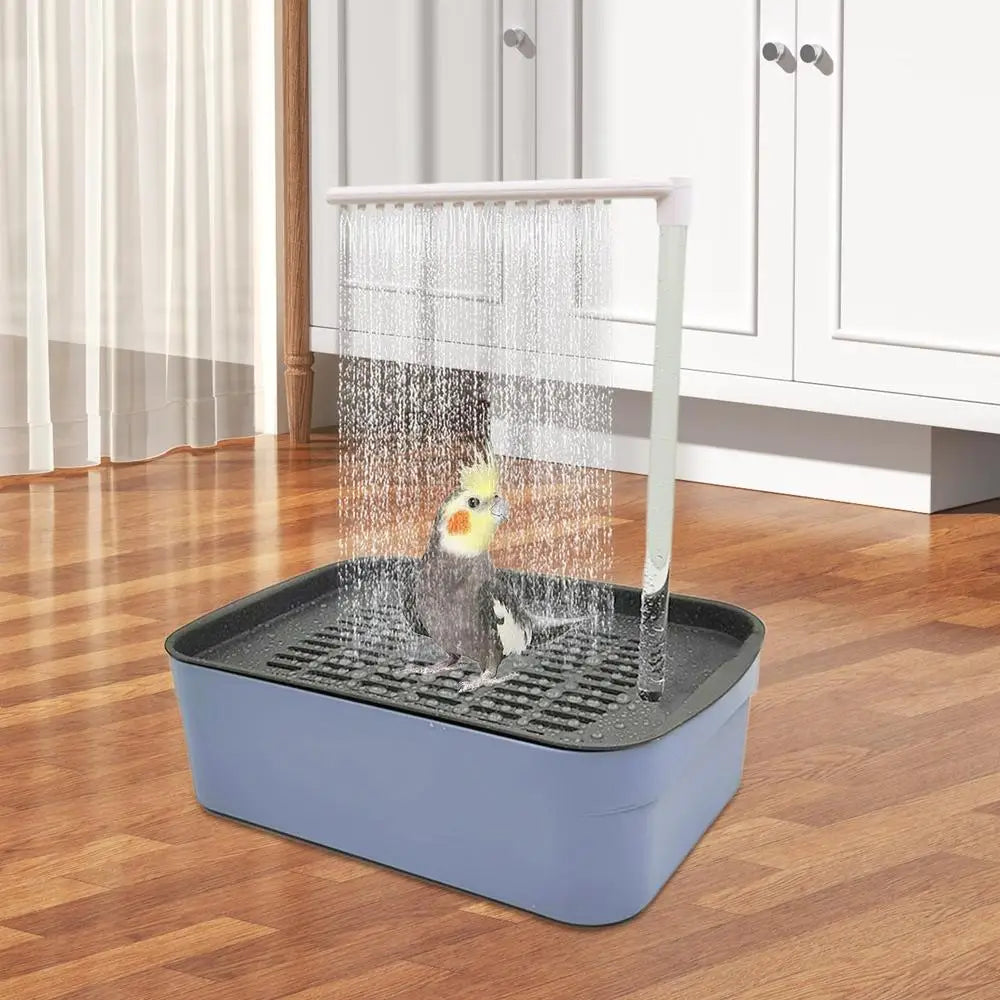 Parrot Automatic Bathtub | Bird Bath - Circulating Water Shower / Parrot Circulation Shower - Pet Bird Bathtub - Bird Cleaning Bath Tub