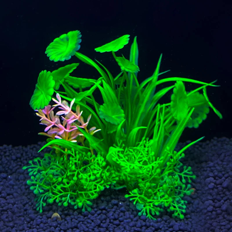 14 Kinds Artificial Aquarium Plants – Fish Tank Grass Decoration, 14.5cm