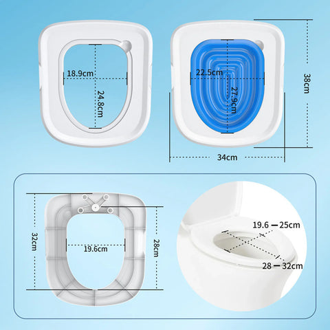 Cat Toilet Training Kit – Universal, Reusable & Eco-Friendly | Cat Toilet Trainer Tool for Pet Cleaning | ABS Material | Includes 2 Pads + Manual