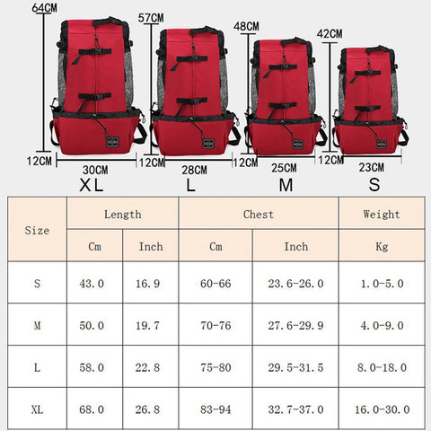 Strong Nylon Dog Carrier Backpack – Breathable Outdoor Travel Backpack for Small & Medium Dogs