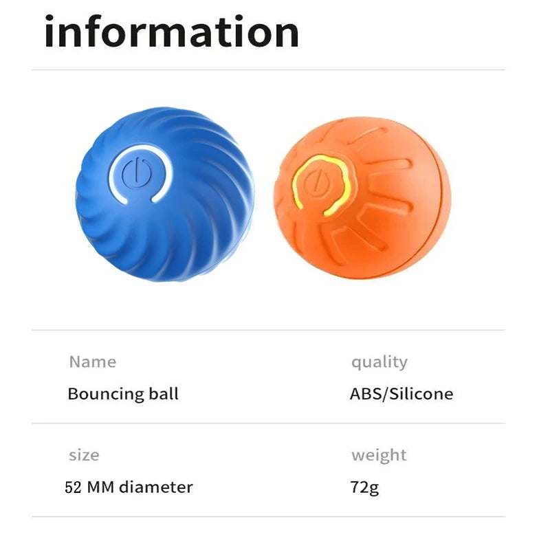 Smart Electronic Dog Toy Ball | USB Automatic Moving & Bouncing Pet Toy | Interactive Puppy Gift | Cat/Dog Products