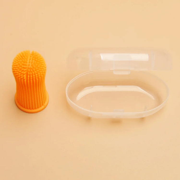Pet Finger Toothbrush | Oral Cleaning for Cats & Dogs | Silicone Bristle Toothbrush | Dental Care Cleaning Products