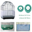 Bird Cage Seed Catcher Cover | Mesh Skirt Dust Guard | Easy-Clean Nylon Net for Parrot Cages | 2 Sizes M/L