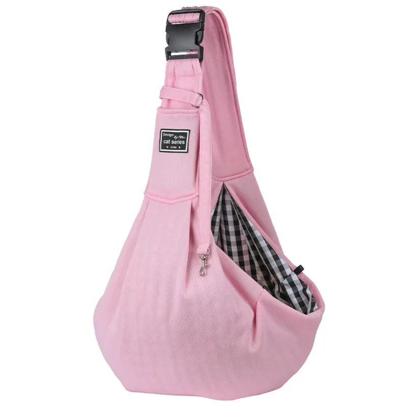 Adjustable Pet Carrier Sling Bag – Soft, Breathable Shoulder Tote for Small Dogs & Cats