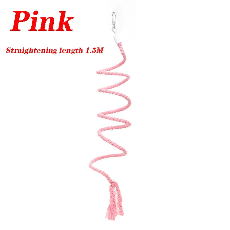 Bird Molar Toy | Durable Bendable Cotton Rope | Multi-color Parrot Standing Perch for Cockatiel | Parrot Cage Bird Toy