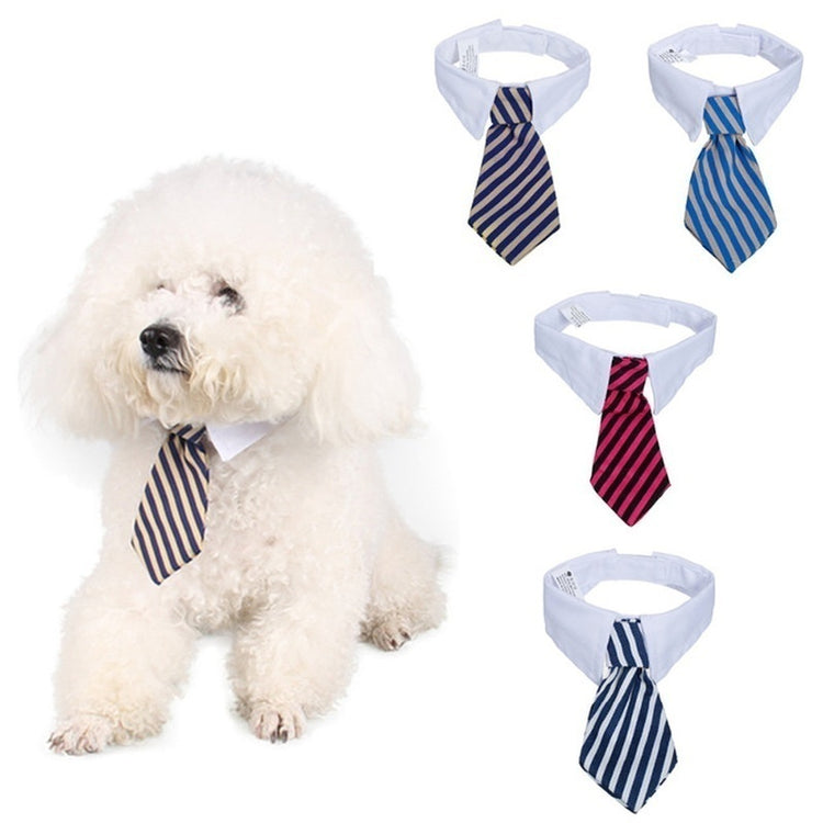 2023 Dog Cat Grooming | Striped Bow Tie - Adjustable Animal Collar | Christmas Pet Necktie | Formal White Collar for Dogs & Cats | Party & Wedding Wear
