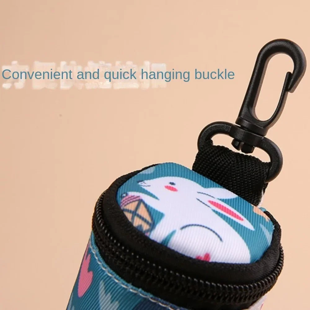 Hangable Dog Poop Bag Dispenser with Zipper – Portable, Lightweight Waste Bag Holder for Dog Walking, Cute & Convenient