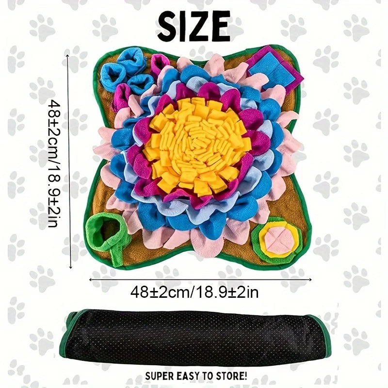 Pet Sniffing Training Mat for Dogs & Cats – Interactive Slow Feeder, Stress Relief Blanket, Bite-Resistant & Eco-Friendly