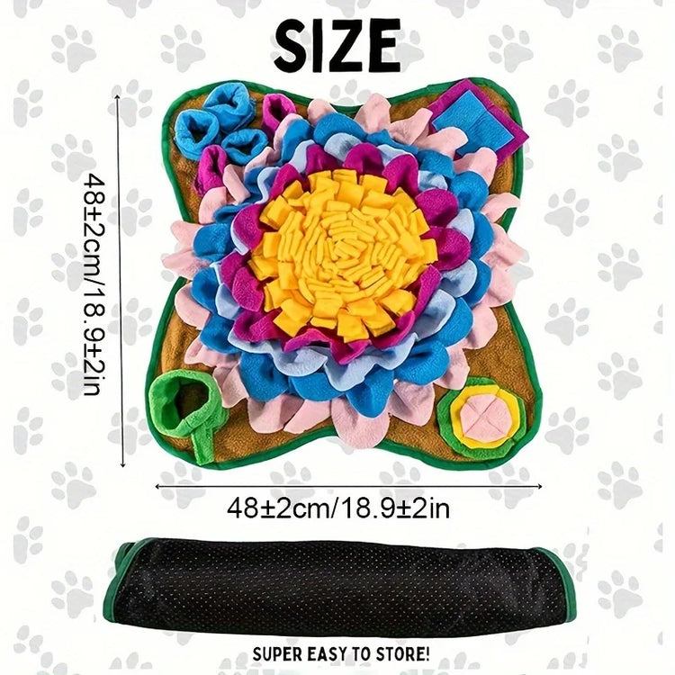Pet Sniffing Training Mat for Dogs & Cats – Interactive Slow Feeder, Stress Relief Blanket, Bite-Resistant & Eco-Friendly