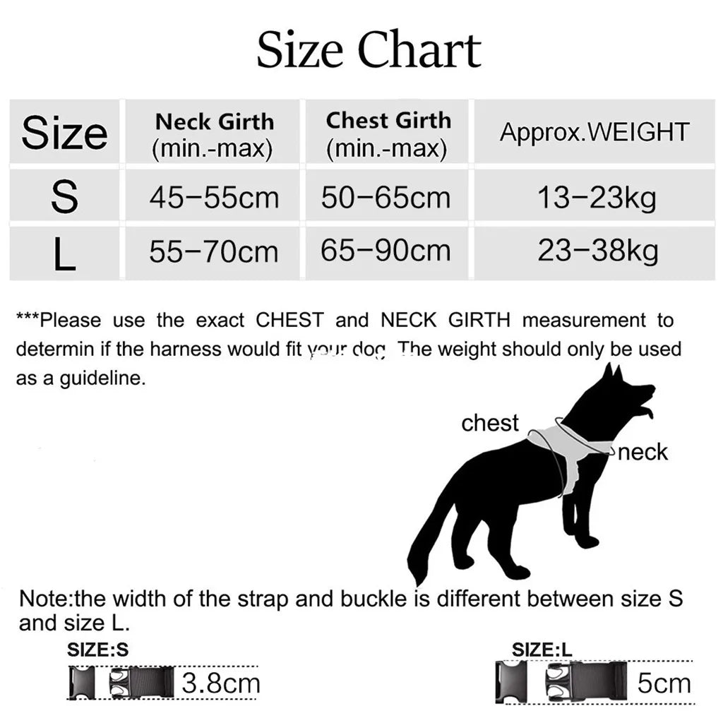 Dog Tactical Vest Nylon Outdoor Water-Repellent Dog Clothing Large and Medium-sized Dog Training Vest Harness Traction