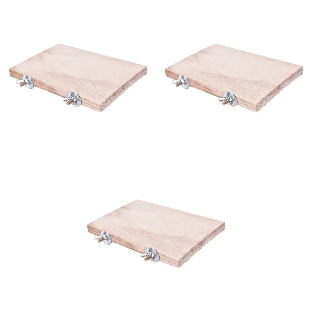 Pet Wood Jumping Platform | Bird Toys for Parrots, Hamsters, Gerbils, Mice | Cage Perches & Springboard Paw Grinding Rack