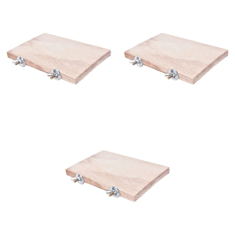 Pet Wood Jumping Platform | Bird Toys for Parrots, Hamsters, Gerbils, Mice | Cage Perches & Springboard Paw Grinding Rack