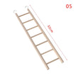 Wooden Bird Climbing Ladder Toy | DIY Parrot Cage Accessory with Hooks | Natural Wood Play Ladder for Birds & Hamsters