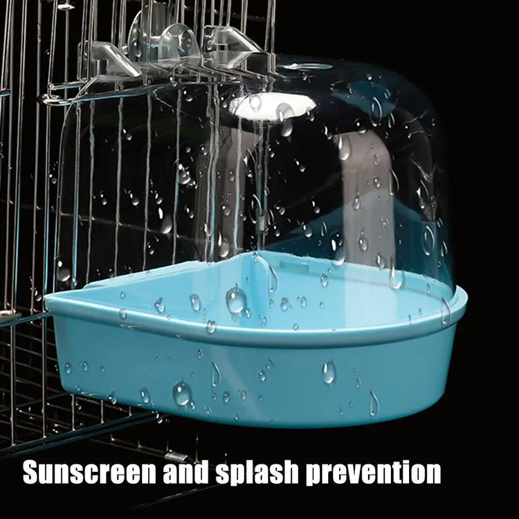 Hanging Bird Bath Box | Parakeet Shower Cage Bath | Bird Bathtub for Canary, Cockatiel, Budgerigar, Small Parrots