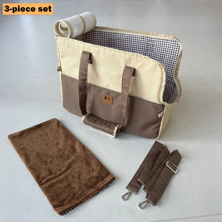 Portable Soft-Sided Pet Carrier Bag – Breathable Travel Duffle for Small Dogs and Cats