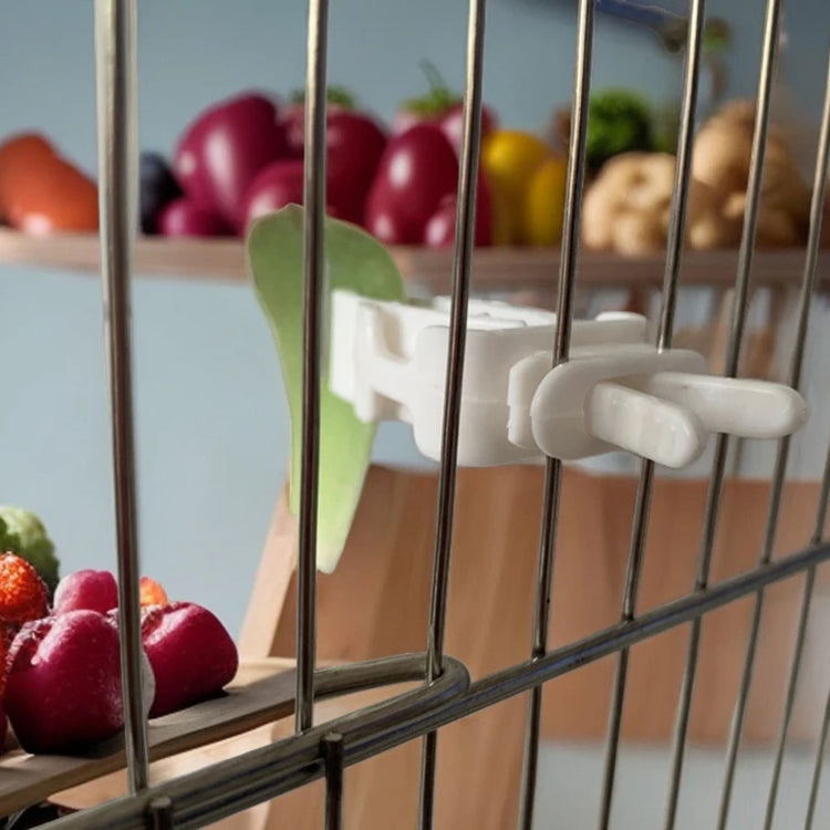 1/6/12pcs Bird Food Holder | Parrot Feeding Clip | Fruit Vegetable Clamp | Cuttlefish Bone Feeder | Cage Mount Tool for Pet Birds