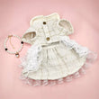 Christmas Pet Dress for Cats & Small Dogs | Red Bow Skirt | Holiday Costume