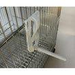 Bird Food Holder Clip | Parrot Cage Feeding Tool | Fruit & Cuttlebone Clamp for Birds & Rodents | White Plastic Pin Clip
