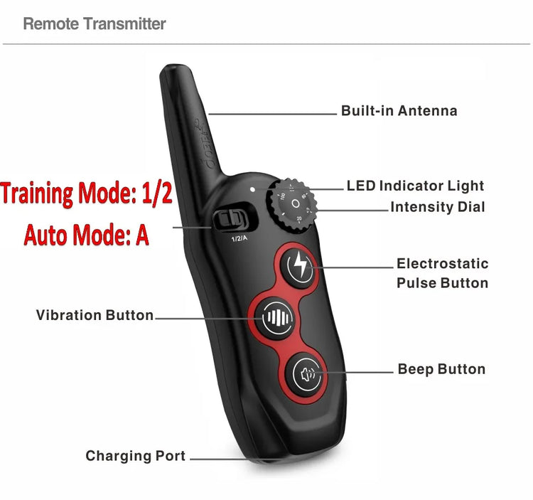 2 in 1 Dog Training Collar & Anti-Bark Collar | Remote Control | Waterproof