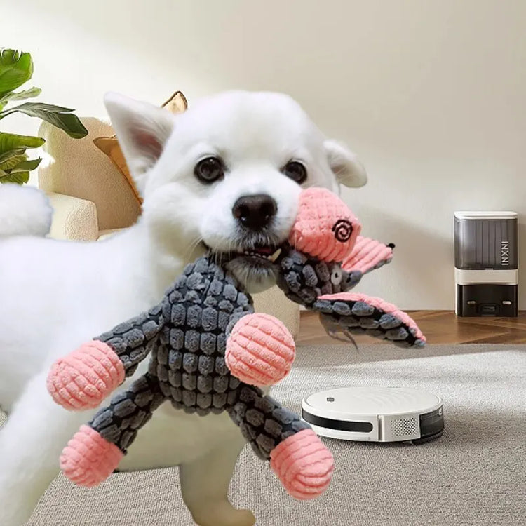 Dog Chew Toy – Donkey Shape Interactive Plush with Squeaker & Molar Training