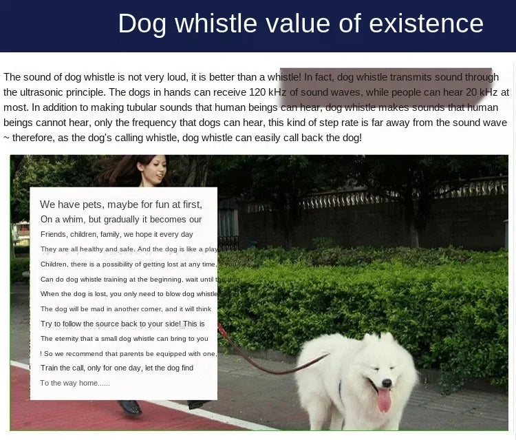 Adjustable Stainless Steel Dog Training Whistle – Stop Barking & Control Aid