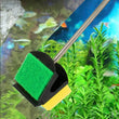 Aquarium Fish Tank Cleaning Brush – Stainless Steel Handle with Non-Slip Grip for Glass & Plants