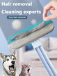 Multifunctional Pet Hair Remover Brush | Long Handle Fur Cleaner for Carpet, Sofa & Clothes | Manual Cat/Dog Hair Cleaning Tool