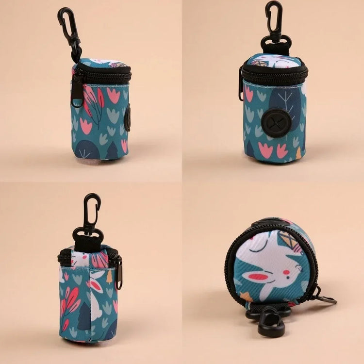 Hangable Dog Poop Bag Dispenser with Zipper – Portable, Lightweight Waste Bag Holder for Dog Walking, Cute & Convenient