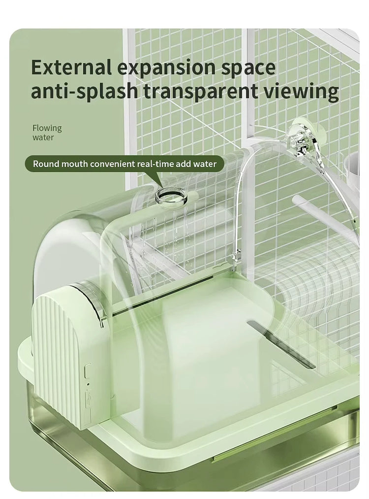 Smart Sensor Bird Bathtub – Automatic Electric Hanging Shower Box | Clear Parrot Bath with Hooks