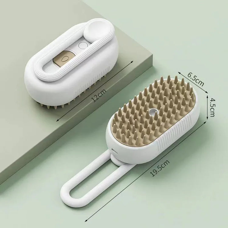 Pet Cat Grooming Comb with Electric Spray | Soft Silicone Steam Brush | Pet Bath & Massage Hair Remover Tool for Cats/Kittens