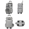 Double-Layer Pet Carrier Backpack with Spinner Wheels – Large Capacity Foldable Cat & Small Dog Trolley Bag for Outdoor Travel