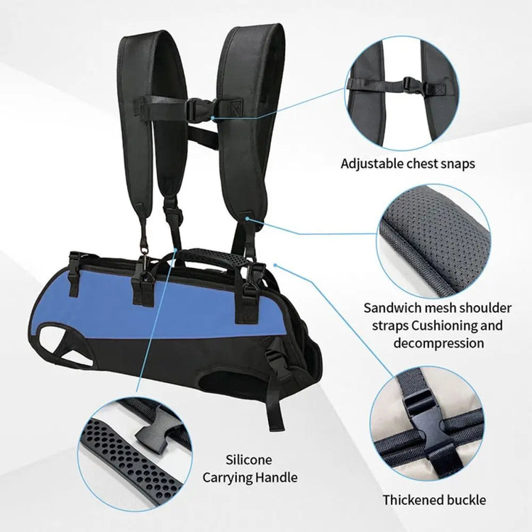 Horizontal Dog Backpack Carrier – Breathable Mesh Pet Travel Bag for Small Dogs, Hands-Free Outdoor Hiking & Cycling