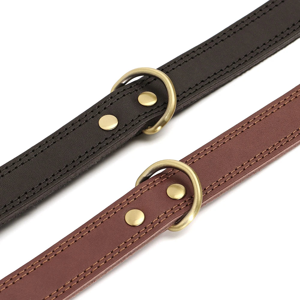 Durable Real Leather Dog Collar – Adjustable & Heavy-Duty for Medium to Large Dogs
