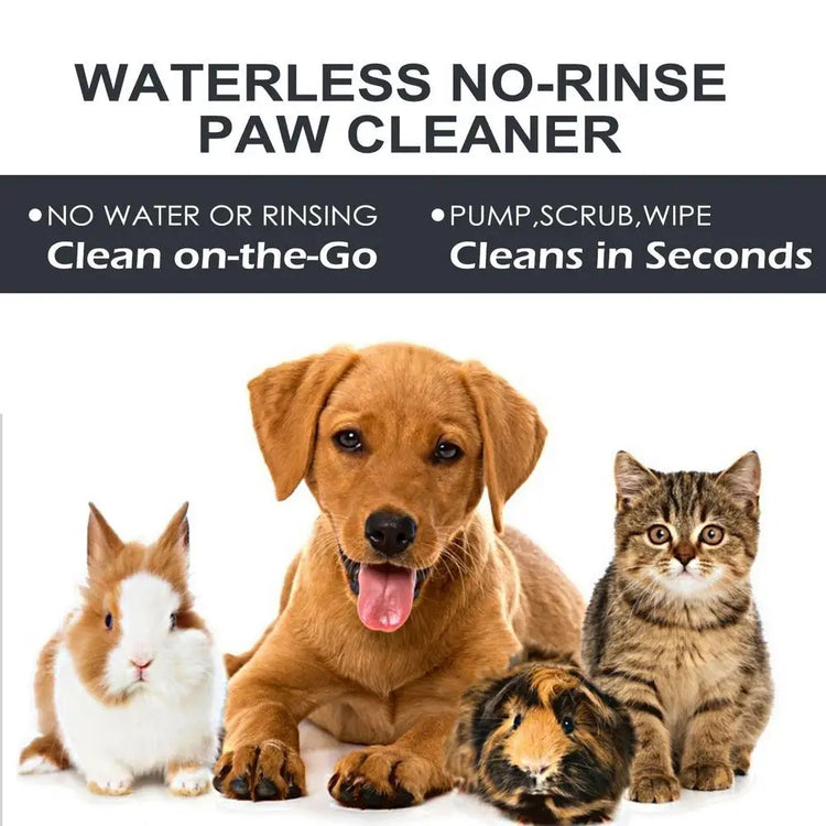 Pet Foot Cleaner Foam – Waterless Paw Cleaner with Silicone Brush for Dogs & Cats