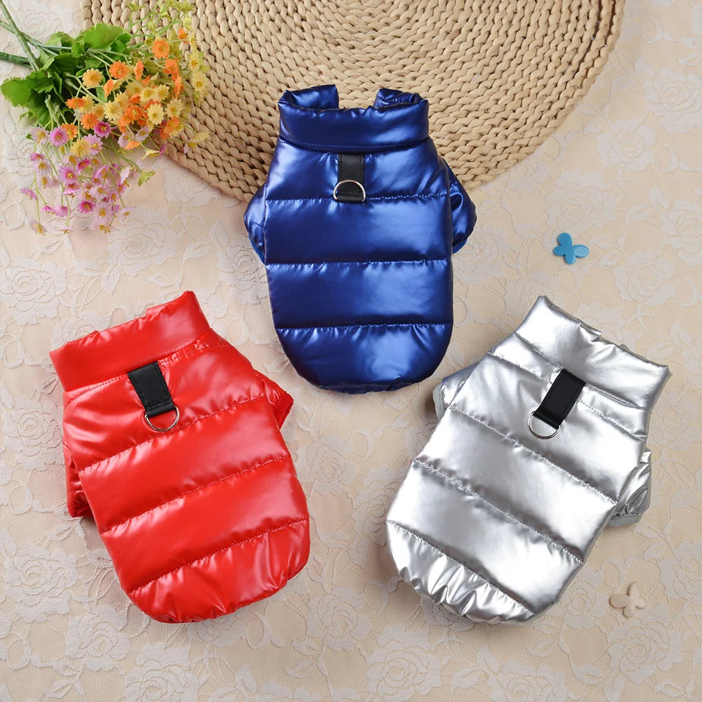 Warm Winter Dog Costume(XS-XL) | Chihuahua Yorkie Coat Clothing | Thick PU Leather Dog Down Jacket