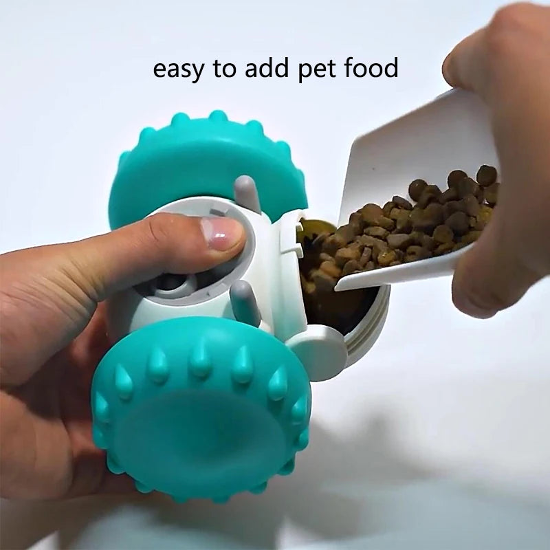 Interactive Tumbler Dog Food Dispenser – Slow Feeder Puzzle Toy for Dogs & Cats