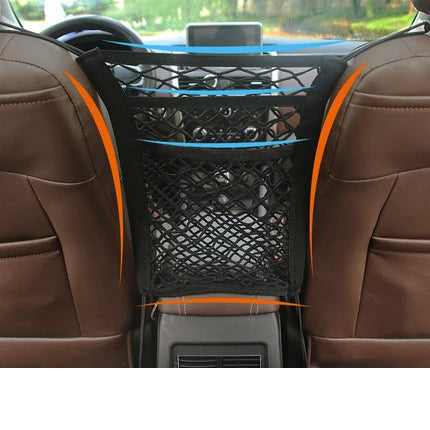 Dog Car Net Barrier with Storage Bag – Rear Seat Safety Fence for Pets and Kids