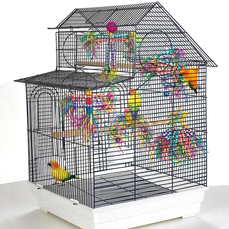 5 Piece Bird Shredding Toys | Wooden Blocks | Colorful Parrot Chewing - Foraging Hanging Toy for Parakeets/Love Birds/Budgies