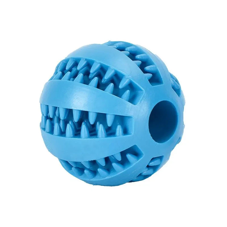 Interactive Rubber Dog Ball Toy – Chew, Clean Teeth & Snack Dispenser