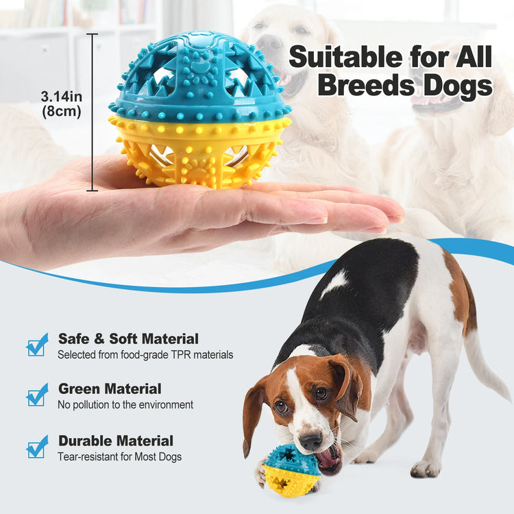 COOLPLAY Dog Chew Toy – Interactive Teeth Cleaning Sound Ball with Treat Dispensing