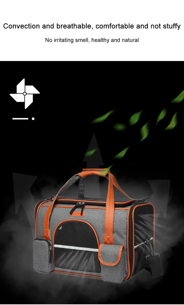 Crossbody Dog Bag – Pet Backpack | Multipurpose Solid Color Shoulder Carrier - Cats/Dogs | Breathable, Portable & Travel-Friendly