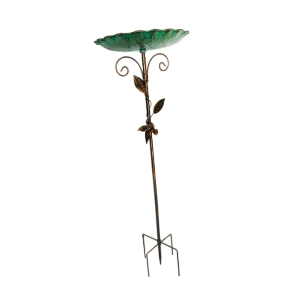 Bird Bath For Outdoor Decorative Birdbath For Garden Courtyard Decoration Bird Feeding And Water Bathing Basin With Base Stake