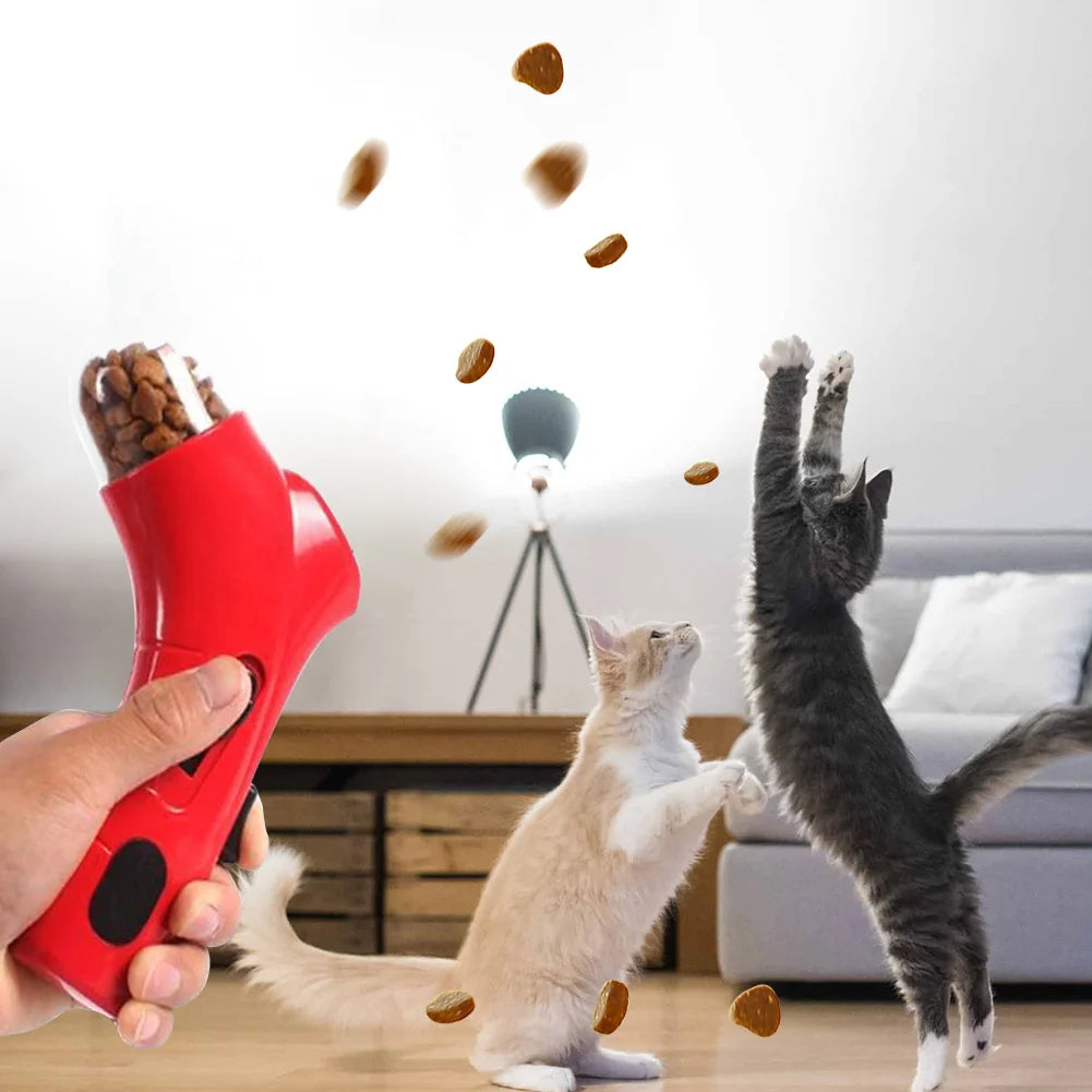 Dog Food Training Equipment  Portable Interactive Treat Pet Food Dispenser Launcher Gun Pet Snack Feeder Tool Pets Supplies