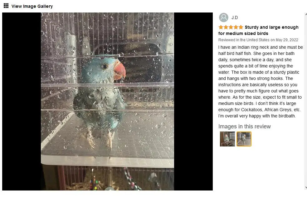 Bird Bath Shower   Bathtub Box  Large Hanging Clear Transparent  Cube   for Parrots  Cage Accessories Bowl