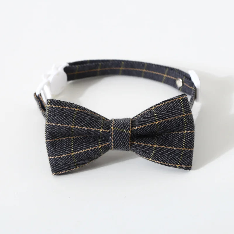Pet Bow Tie | Adjustable Cat Neck Tie - Puppy Costume | Breakaway Small Dogs Bowtie Collar | Cats Grooming Ties | Party Accessories
