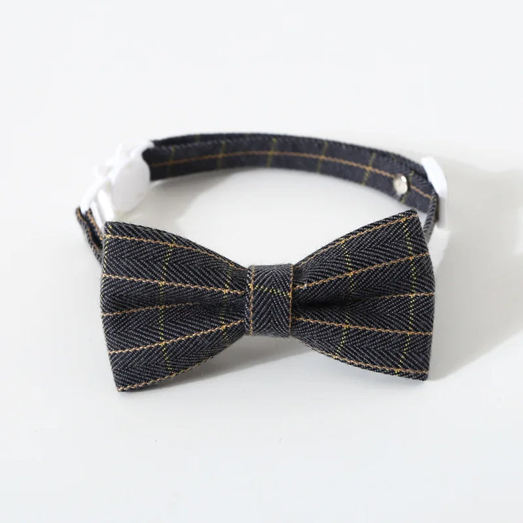 Pet Bow Tie | Adjustable Cat Neck Tie - Puppy Costume | Breakaway Small Dogs Bowtie Collar | Cats Grooming Ties | Party Accessories